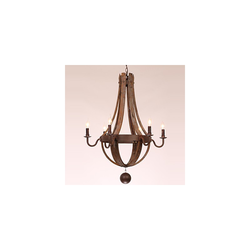 Chandelier 6 lights Vintage Retro Country Living Dining Garage Metal