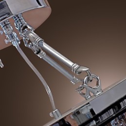 Modern Crystal Flush Mount with 5 Lights Black Fabric Shade