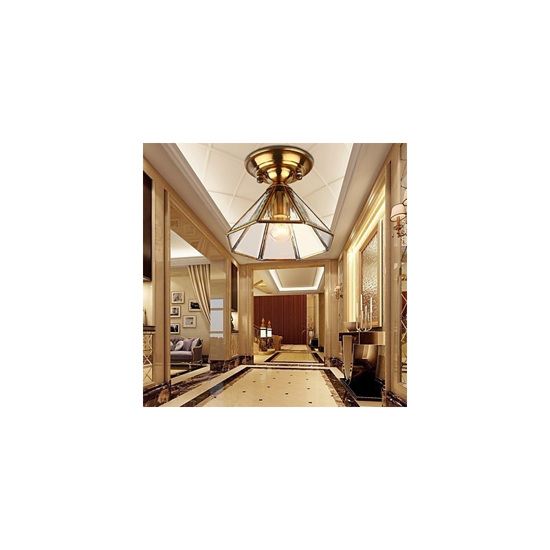 Traditional Classic Mini Style Brass Metal Flush Mount Spot Lights