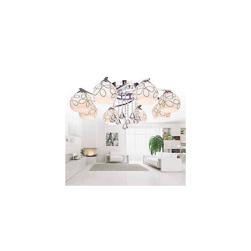 Chandelier Modern Crystal Living 8 lights