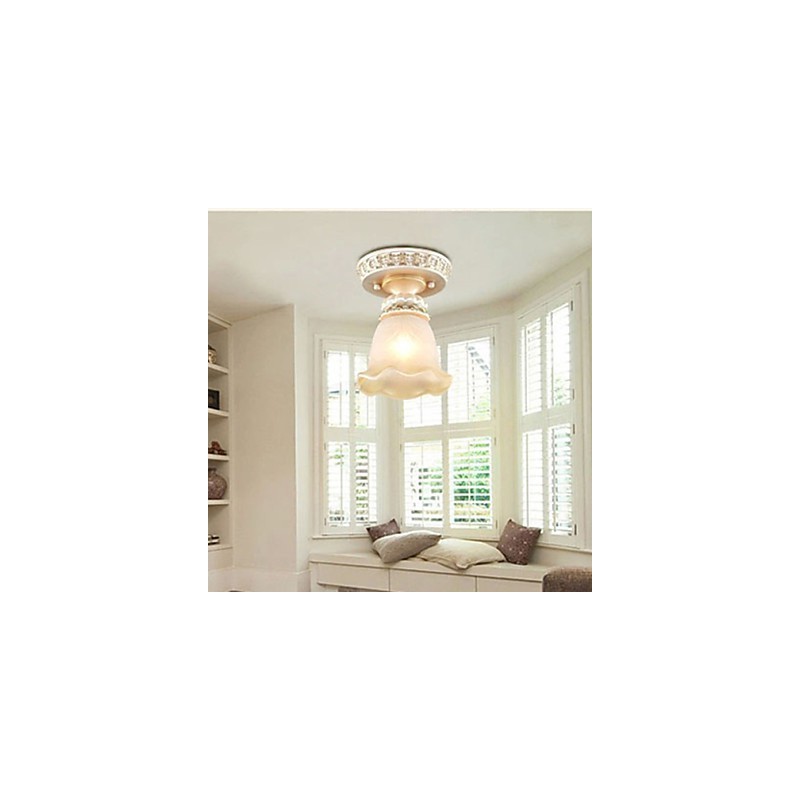 Traditional Classic Mini Style Painting Resin Flush Mount Spot Lights