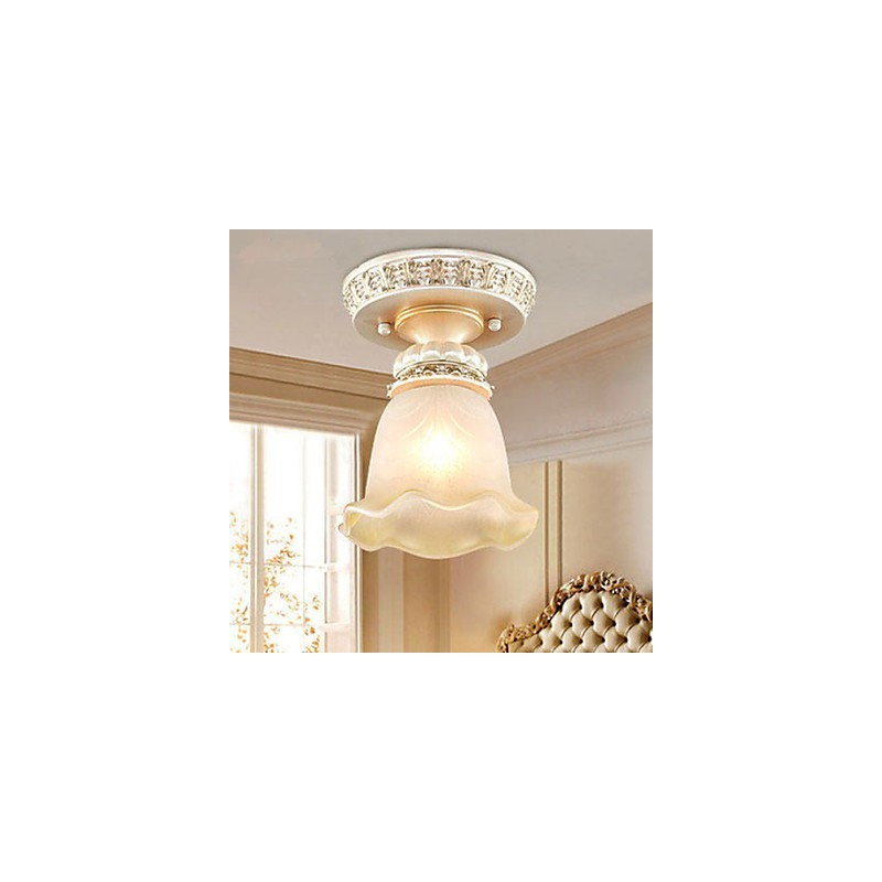 Traditional Classic Mini Style Painting Resin Flush Mount Spot Lights