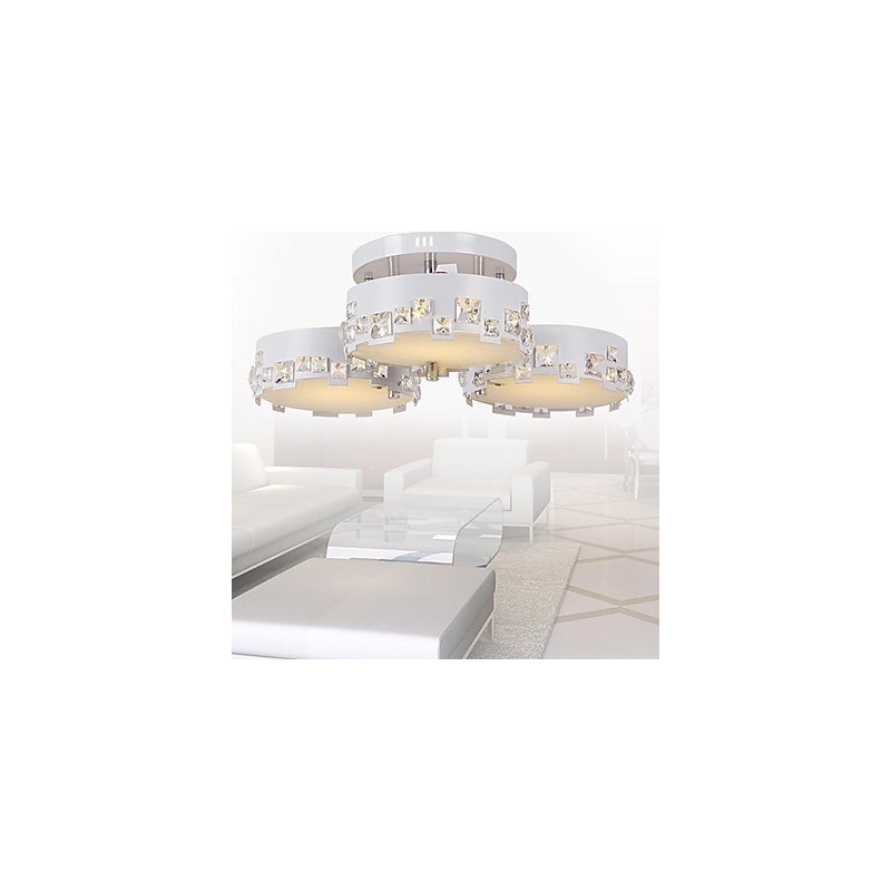 Modern Contemporary Crystal Painting Metal Flush Mount