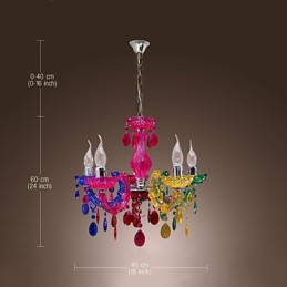 Traditional Classic Crystal Chrome Acrylic Chandelier