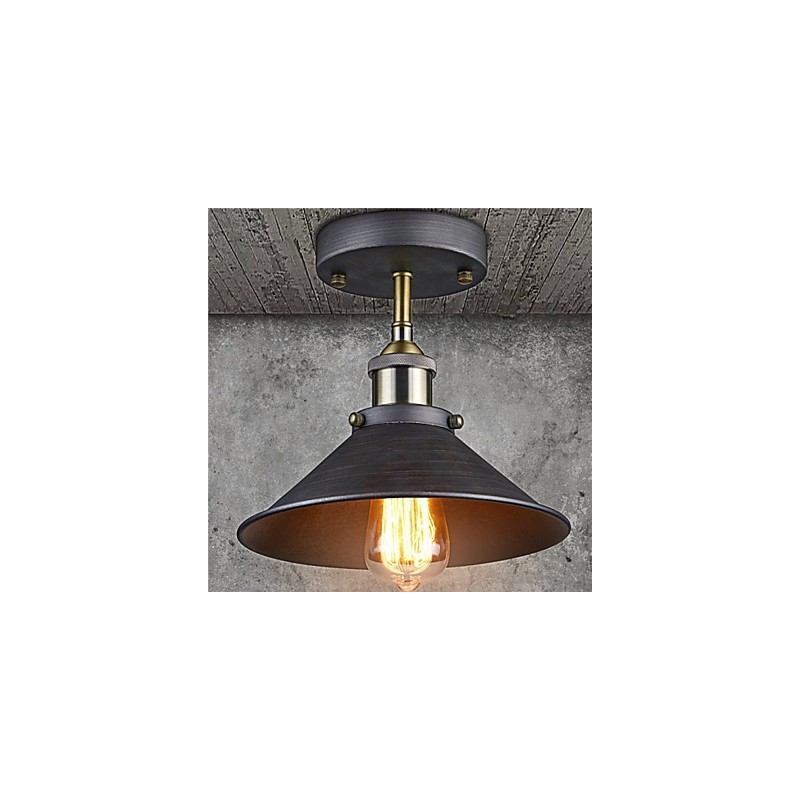 Vintage Mini Edison Ceiling Light 1 Light Metal Flush Mount