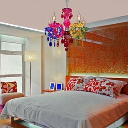 Traditional Classic Crystal Chrome Acrylic Chandelier