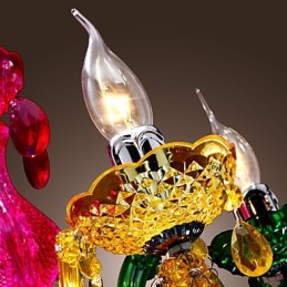 Traditional Classic Crystal Chrome Acrylic Chandelier