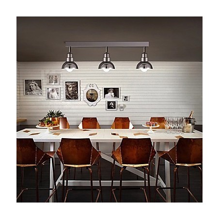 Flush Mount Trinal head Light White Glass Aluminum Frame Fashion Modern