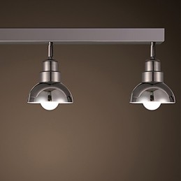 Flush Mount Trinal head Light White Glass Aluminum Frame Fashion Modern