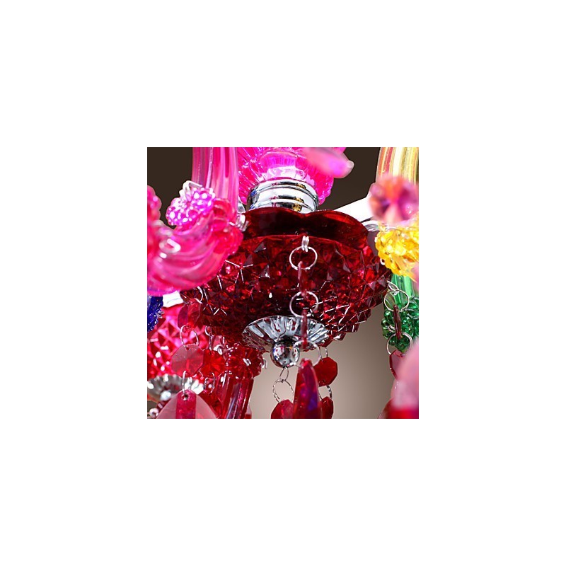 Traditional Classic Crystal Chrome Acrylic Chandelier