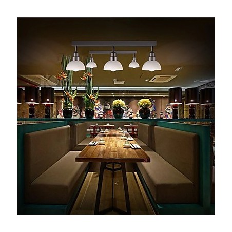 Flush Mount Trinal head Light White Glass Aluminum Frame Fashion Modern