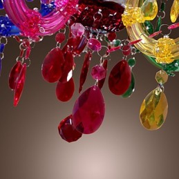 Traditional Classic Crystal Chrome Acrylic Chandelier