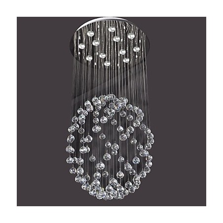 Modern Contemporary Crystal Chrome Metal Flush Mount