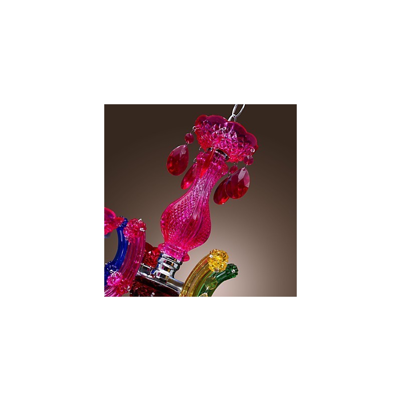 Traditional Classic Crystal Chrome Acrylic Chandelier