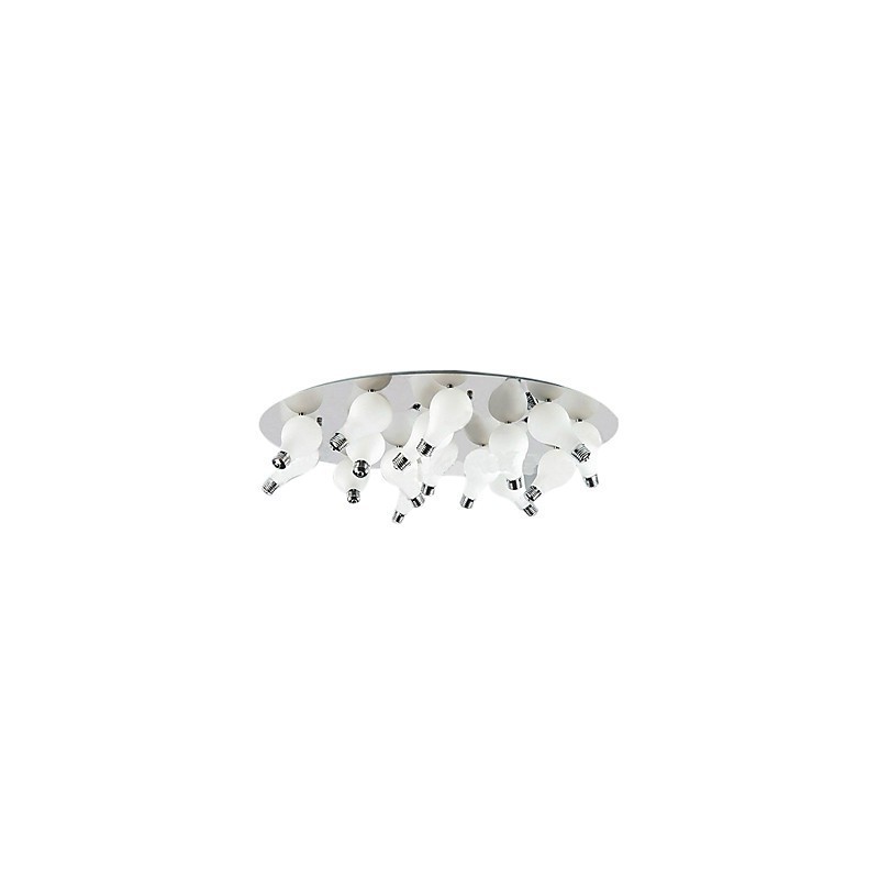 Modern Flush Mount with 12 Lights in Round (G4 Bulb Base)