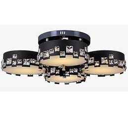 Modern Contemporary Crystal Metal Flush Mount