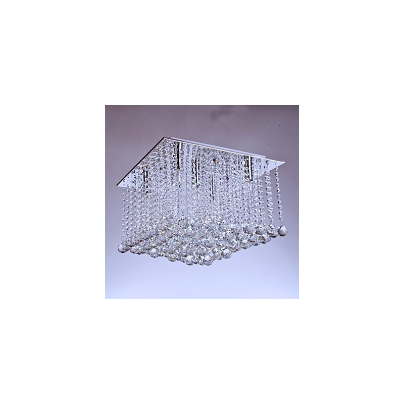 Flush Mount Crystal Modern Contemporary Metal