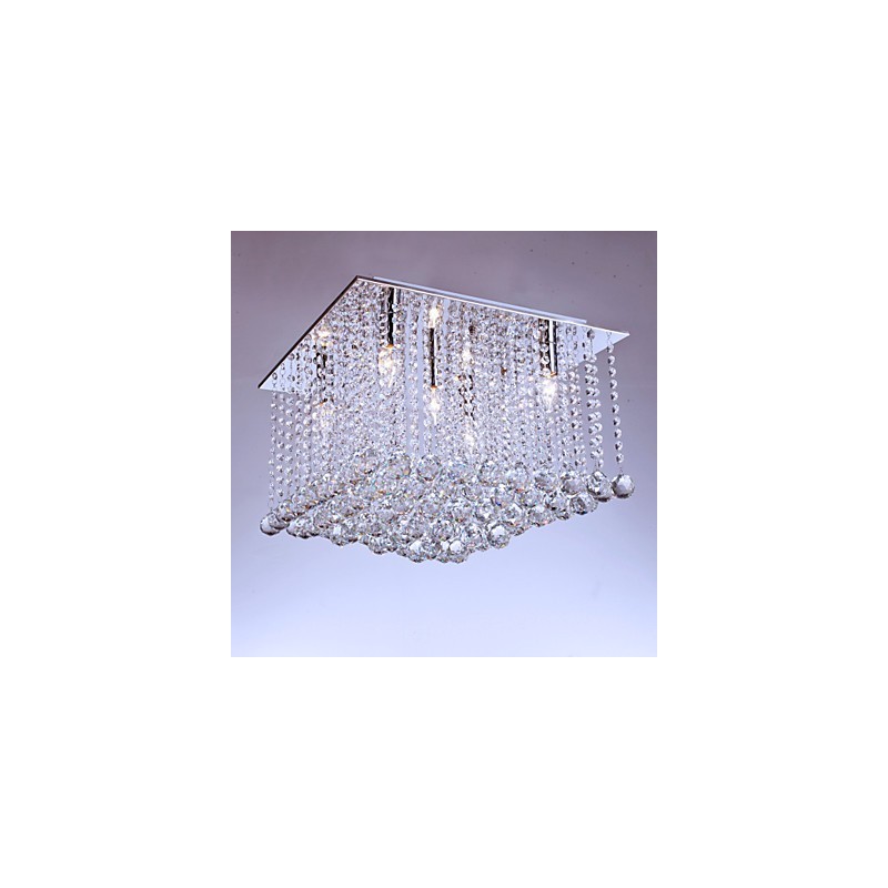 Flush Mount Crystal Modern Contemporary Metal
