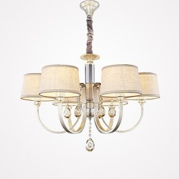 Country Crystal Painting Metal Chandelier