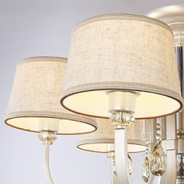 Country Crystal Painting Metal Chandelier