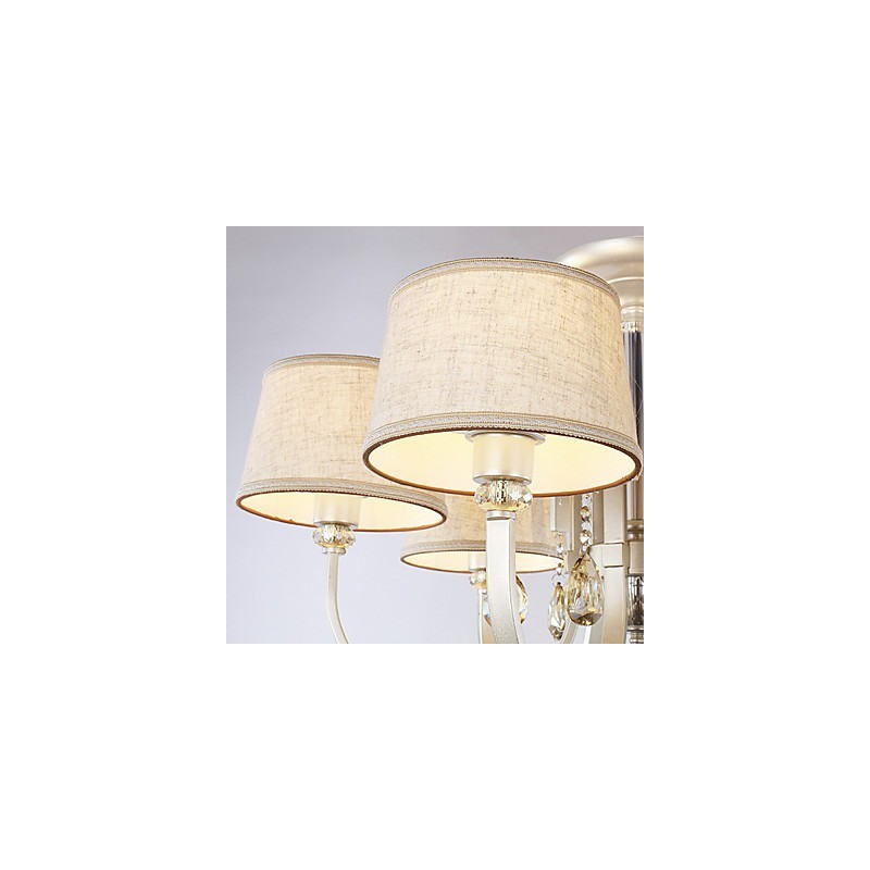 Country Crystal Painting Metal Chandelier