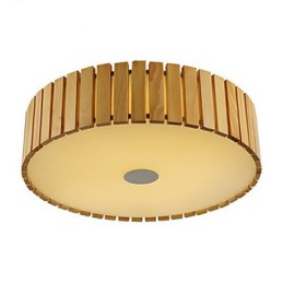 Flush Mount Traditional Classic Wood Bamboo