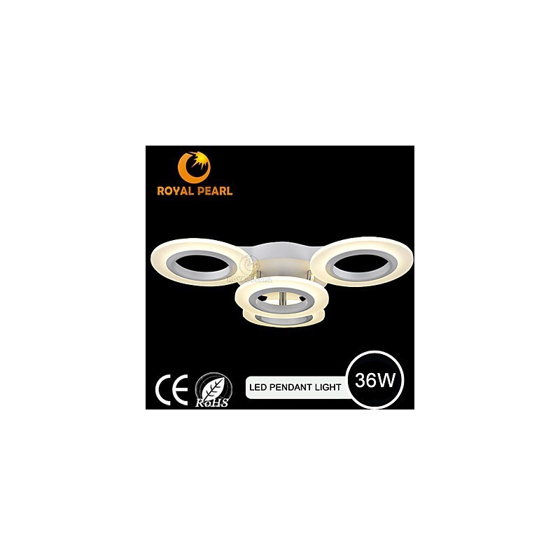 Modern Pendant Light Four Heads Acrylic Circle Light