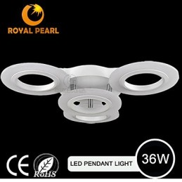 Modern Pendant Light Four Heads Acrylic Circle Light