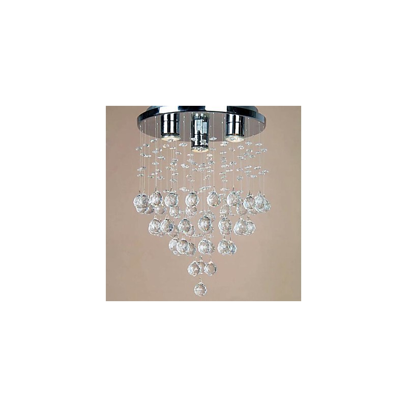 3 light Crystal Flush Mount Light