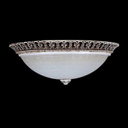 Dark Brown Flush Mount Light Glass Resin Pattern Carving European Classic