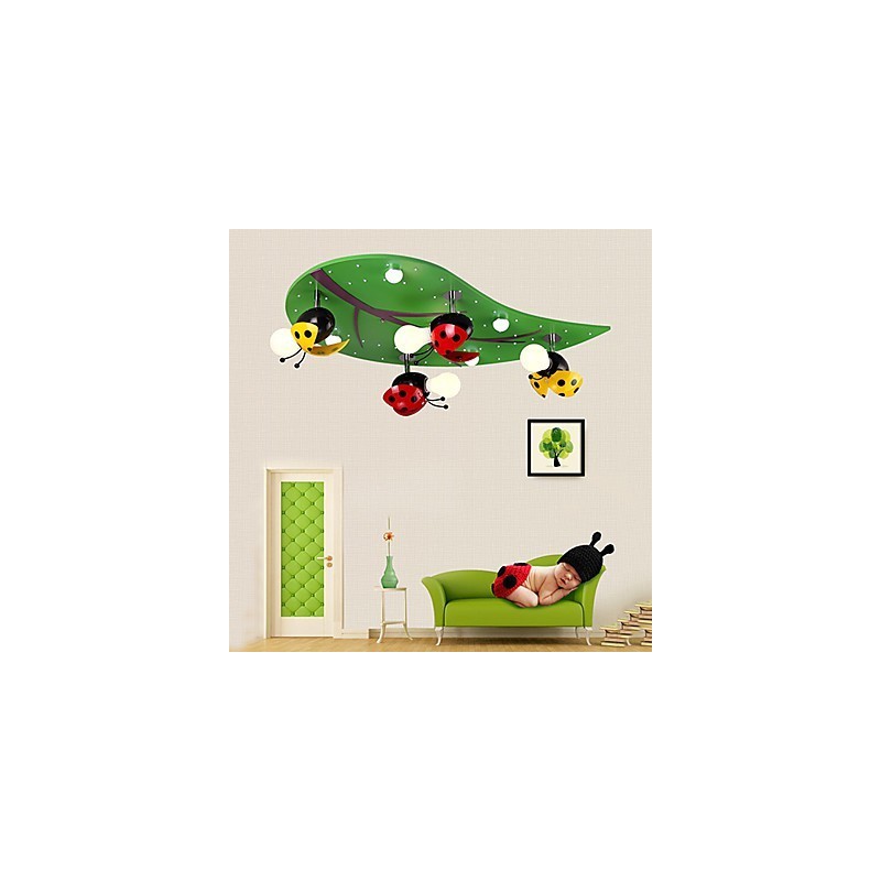 Flush Mount Modern Contemporary Wood Bamboo