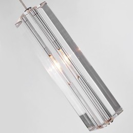 Modern Contemporary Island Crystal Chrome Metal Pendant Light