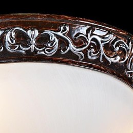 Flush Mount Light Glass Resin Silver Carving European Classic