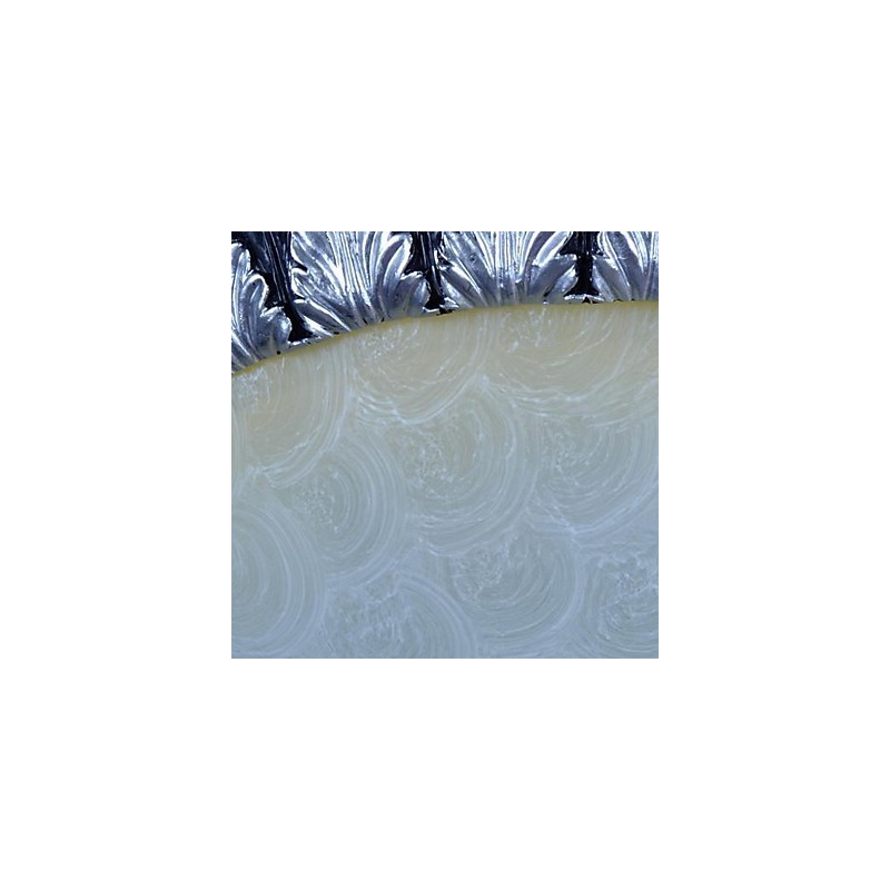 Flush Mount Light Pattern Glass Resin Silver Carving European Classic