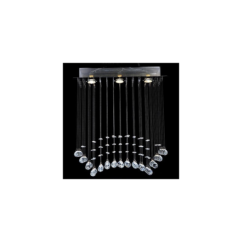 Traditional Classic Crystal Chrome Metal Flush Mount