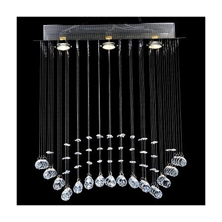 Traditional Classic Crystal Chrome Metal Flush Mount