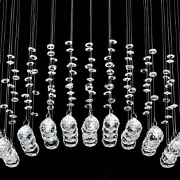 Traditional Classic Crystal Chrome Metal Flush Mount