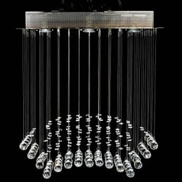 Traditional Classic Crystal Chrome Metal Flush Mount