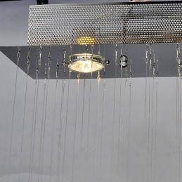 Traditional Classic Crystal Chrome Metal Flush Mount