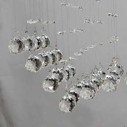 Traditional Classic Crystal Chrome Metal Flush Mount