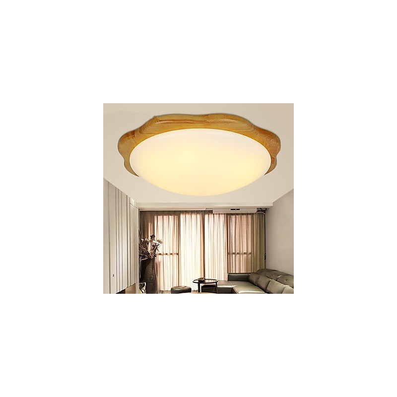 Flush Mount Traditional Classic Wood Bamboo