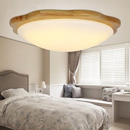 Flush Mount Traditional Classic Wood Bamboo