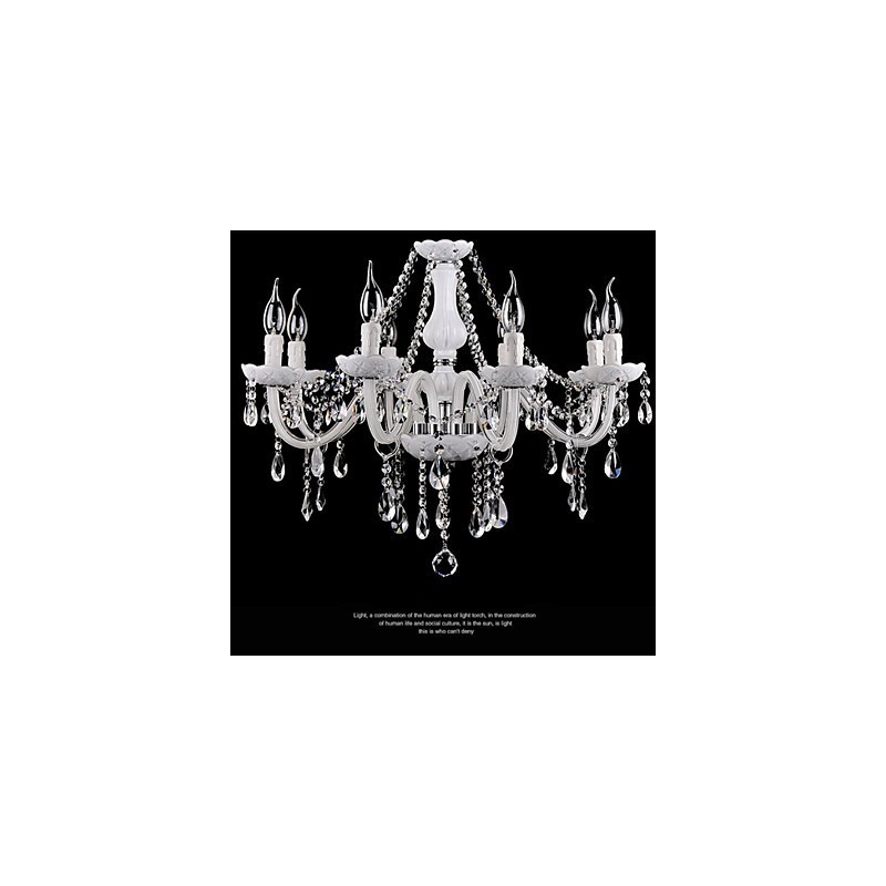 Chandelier Crystal Modern 8 Lights Contemporary Glass