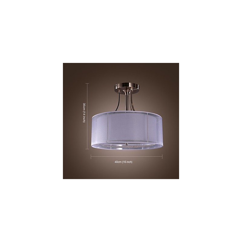 Modern Acrylic Flush Mount with 3 Lights Cylinder Design