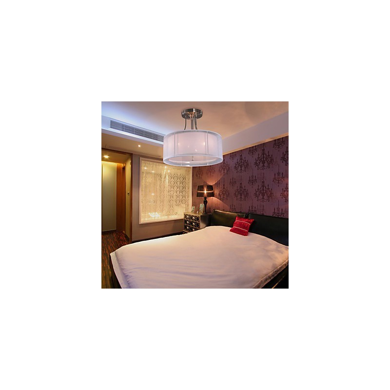 Modern Acrylic Flush Mount with 3 Lights Cylinder Design