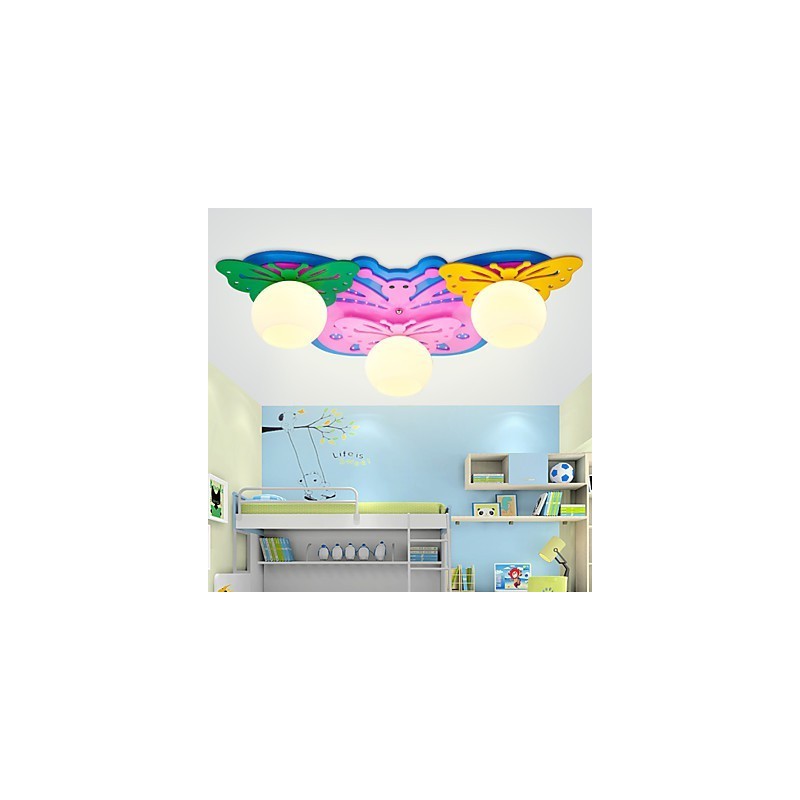 Flush Mount Modern Contemporary Wood Bamboo