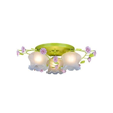 Creative Lamp Lamp Warm Garden Rose Three Simple Ceiling Lamps