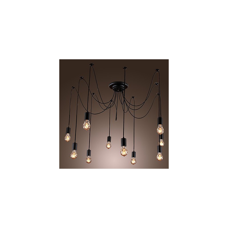 Chandelier Vintage Design Bulbs Included Living 10 Lights Pendant Light