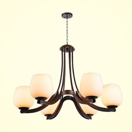Traditional Classic Retro Mini Style Painting Metal Chandelier