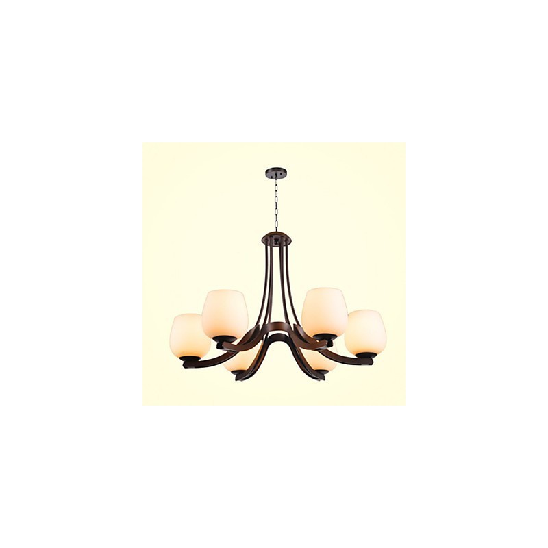 Traditional Classic Retro Mini Style Painting Metal Chandelier